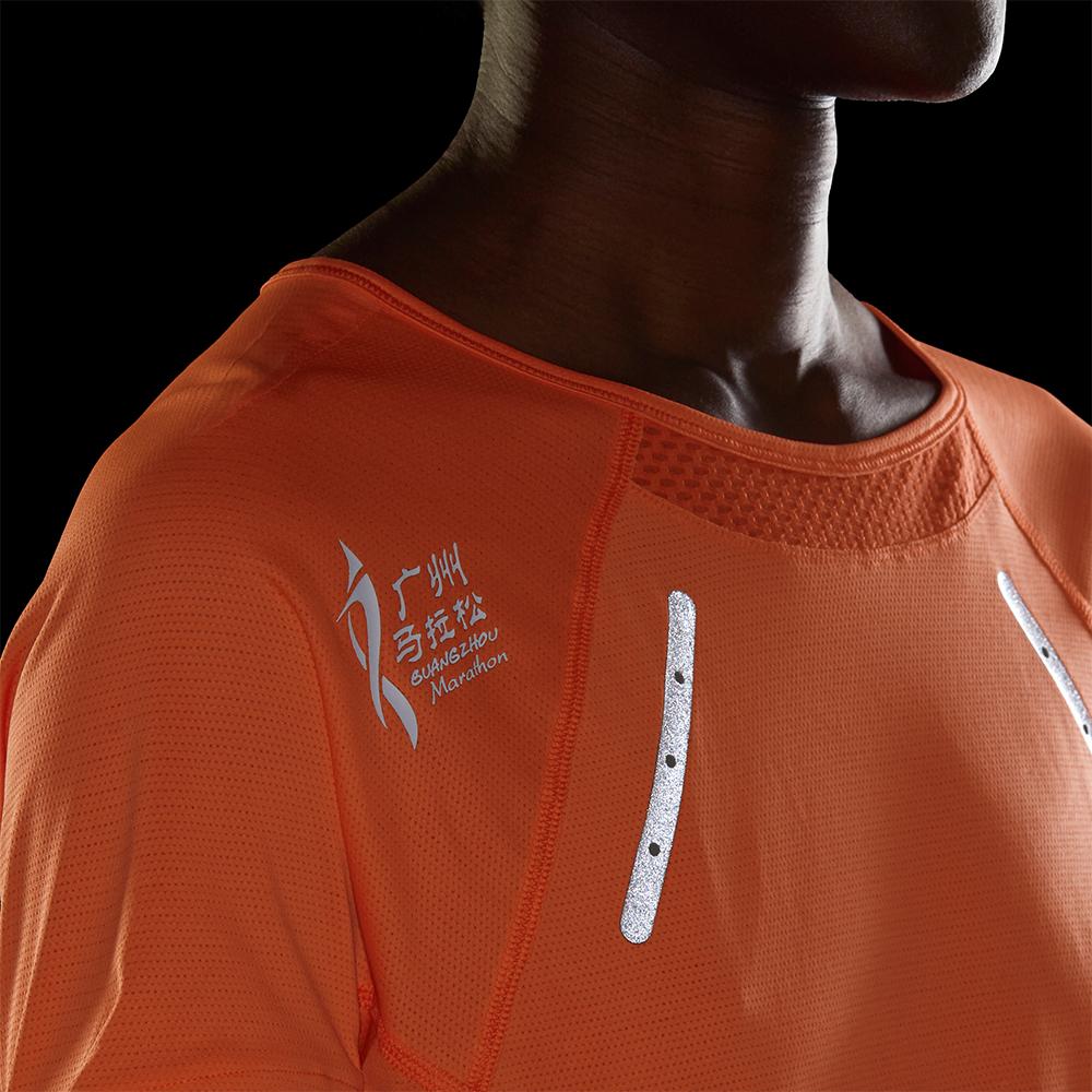adidas Футболка Gzm Htr Tee Guangzhou Marathon Competition Running с коротким рукавом, женские топы, красные флуоресцентные GV1326