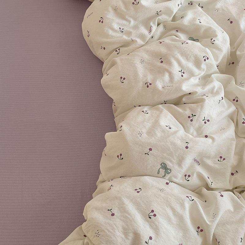 Двухслойный сетчатый пододеяльник для студентов Мягкий Прочный Комплект постельного белья Удобный Двуспальный размер Предметы первой необходимости для спальни