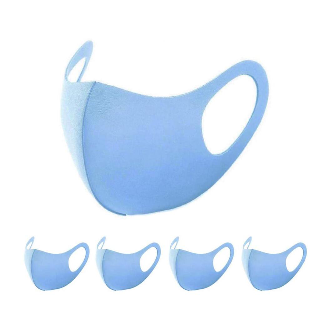 5 шт. Классические однотонные маски для лица Взрослые Дышащие Стираемые тканевые маски Модные маски с принтом Женские Защита для рта Cubrebocas