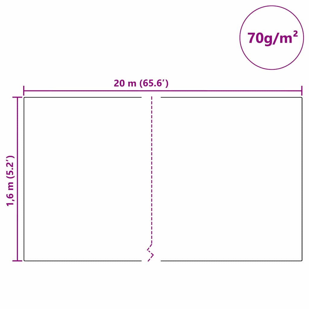 Plant Winter Protection White 20 x 1.6 m Non woven Fabric