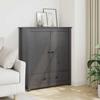 823516 vidaXL Buffet Grey 83x41.5x100 Cm Solid Pine Wood