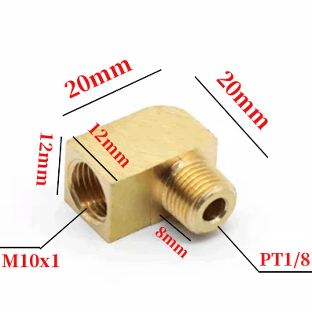 M6 M8 M10 1/8" BSP Мужской Женский Угольник 90 Градусов Блок Латунный Трубный Фитинг Соединитель Для Компрессионного Фитинга Масляная Смазка