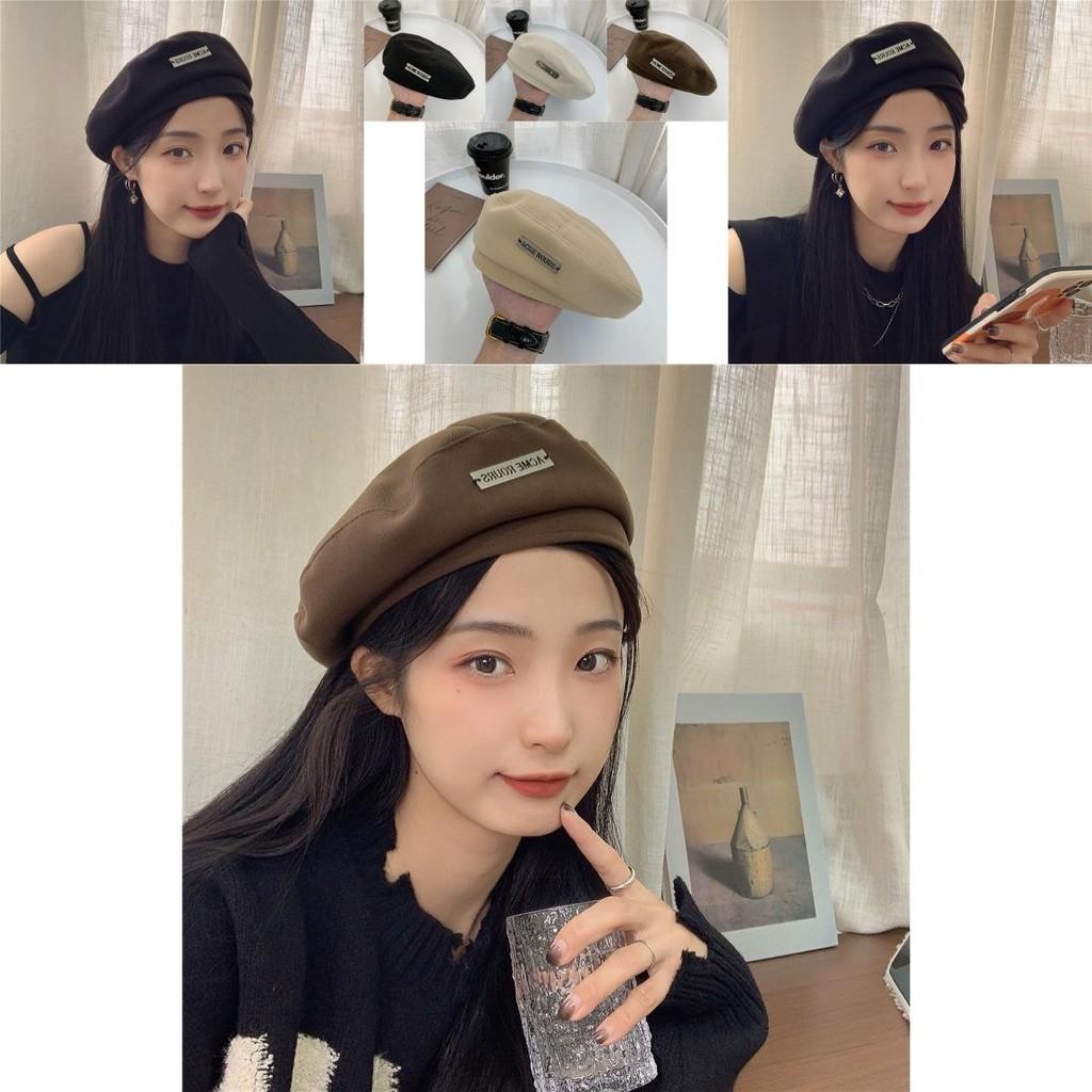 Стильный шерстяной берет для женщин, модная осенне-зимняя шапка художника с деталями в виде английских букв