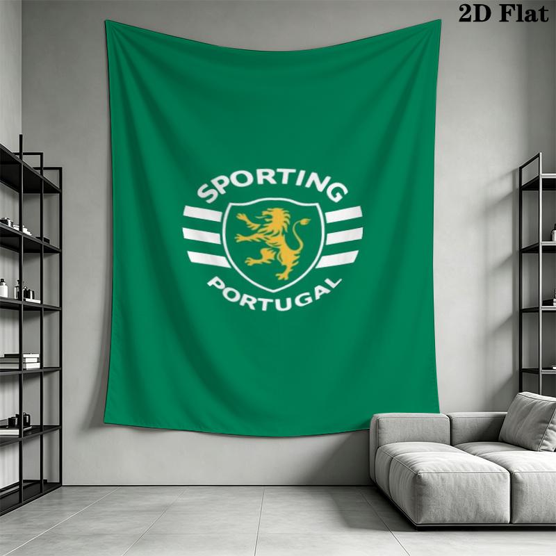 Sporting CP Wall Tapestry Aesthetic Wall Hanging Printed Fabric Blanket Decorative Tapestries for Bedroom Living Room Home Decor
