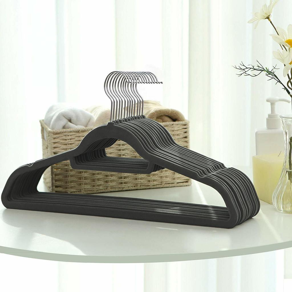 Velvet Maxi Hanger, Set Of 50, Graphite