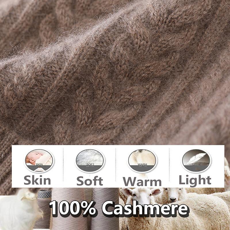 Женская и мужская зимняя шапка 100% чистый кашемир вязаный берет однотонный модный Y2K хип-хоп уличный бини шапка-череп теплая лыжная шапка унисекс