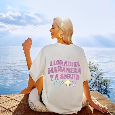 Футболки Go On Crying Tomorrow Sad Face Street с буквами, женские летние дышащие футболки, свободная хлопковая одежда больших размеров с короткими рукавами