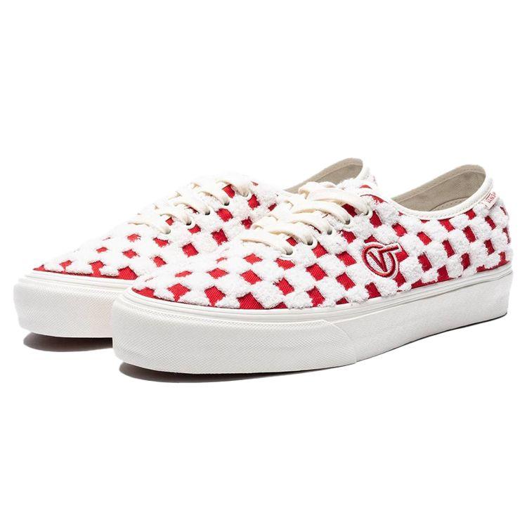 Vans Authentic One Piece VLT LX Embroidered - Racing Red Unisex Sneakers Marshmallow VN0A5HTG42A