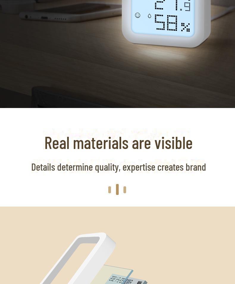 Bluetooth Термогигрометр для помещений/улицы: Настенный, Детская комната и Лазание питомцев. Настраиваемый дисплей для сухого/влажного отображения.