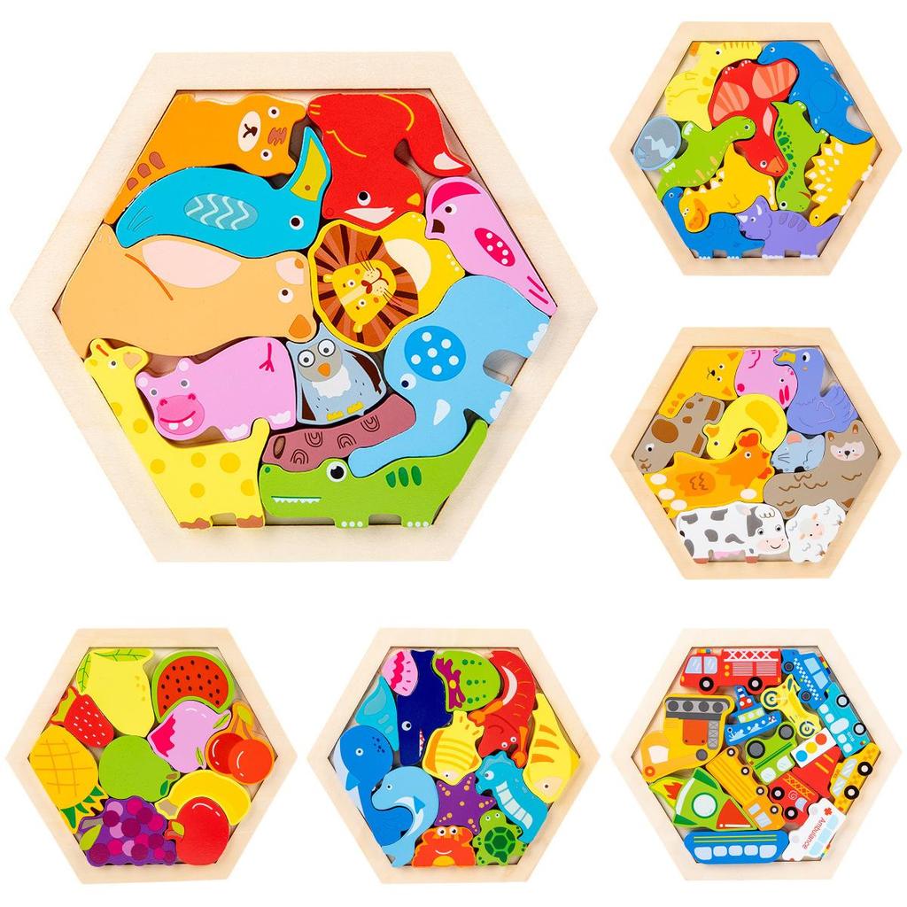 Wooden 3d Puzzle For Kids With Animal Shapes To Develop Handson Skills And Creativity