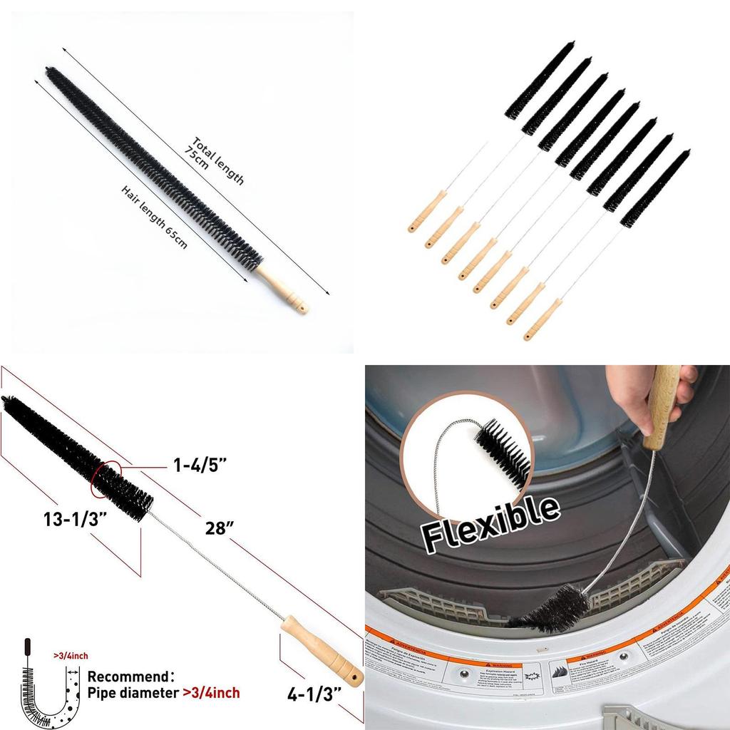 Long Handle Washing Machine Cleaner Brush With Durable Metal Design For Deep Cleaning