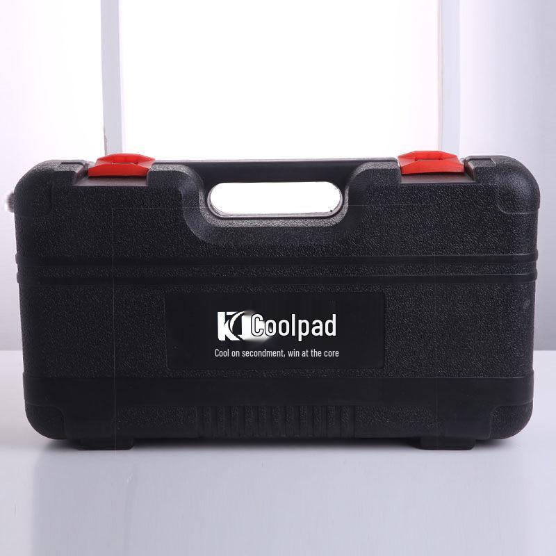 Электрический автомобильный насос высокого давления с металлическим цилиндром и ящиком для инструментов