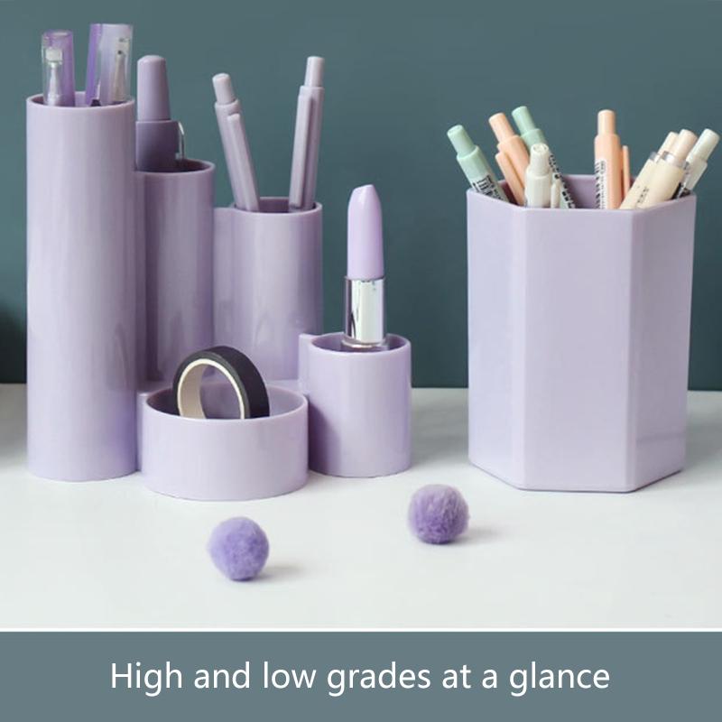 Подставка для ручек с пятью отверстиями, креативная круглая ваза для ручек, карандашница, держатель для кистей для макияжа, органайзер для хранения канцелярских принадлежностей