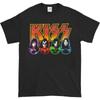 KISS Logo Faces Icons Black Full Unisex T-shirt