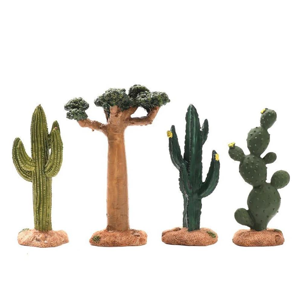 Desktop Micro Landscape Ornament Artificial Simulation Cactus Fake Plants Aquarium Decor Fish Tank Landscape