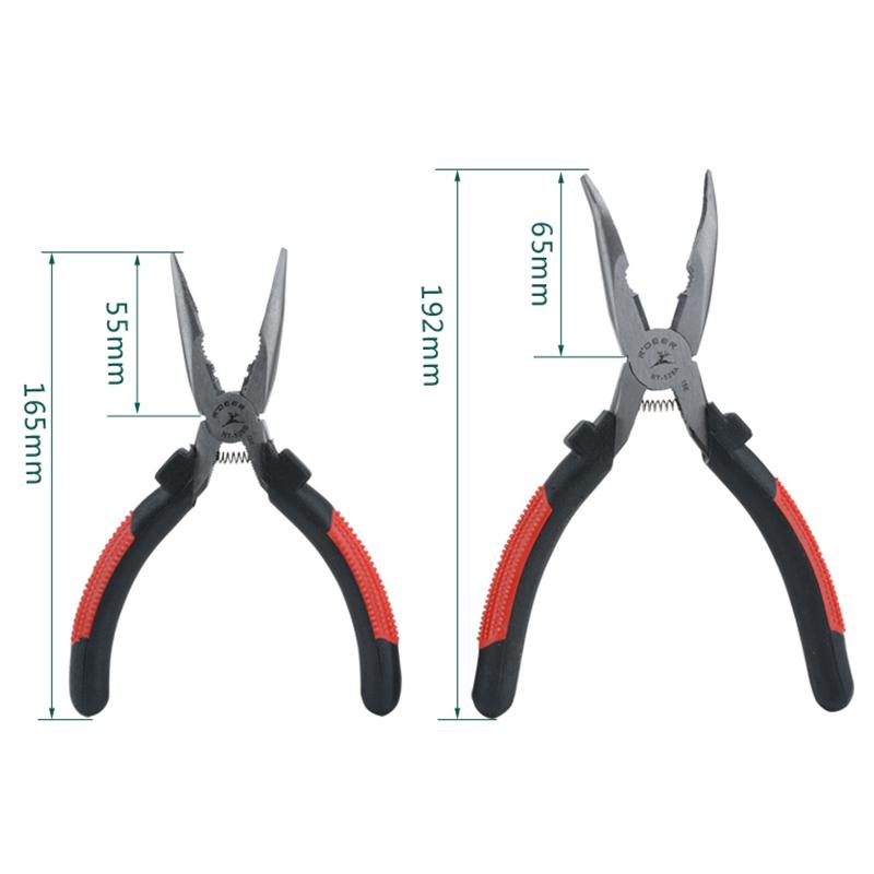 6 "8" Curved Nose Curved Nose Pliers With Spring Teeth Elbow Pliers R-526A/528A Multi Tool