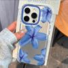 Элегантный чехол для телефона с принтом синих цветов и лилий Для Samsung Galaxy A36 A33 A55 A34 S25 Ultra S24 FE S23 S22 S21 Plus Мягкий прозрачный чехол