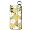Durable Ring Phone Case For Tecno Camon17P Phone Holder Silicone Waterproof Dirt-resistant Flower Oil Painting Lanyard
