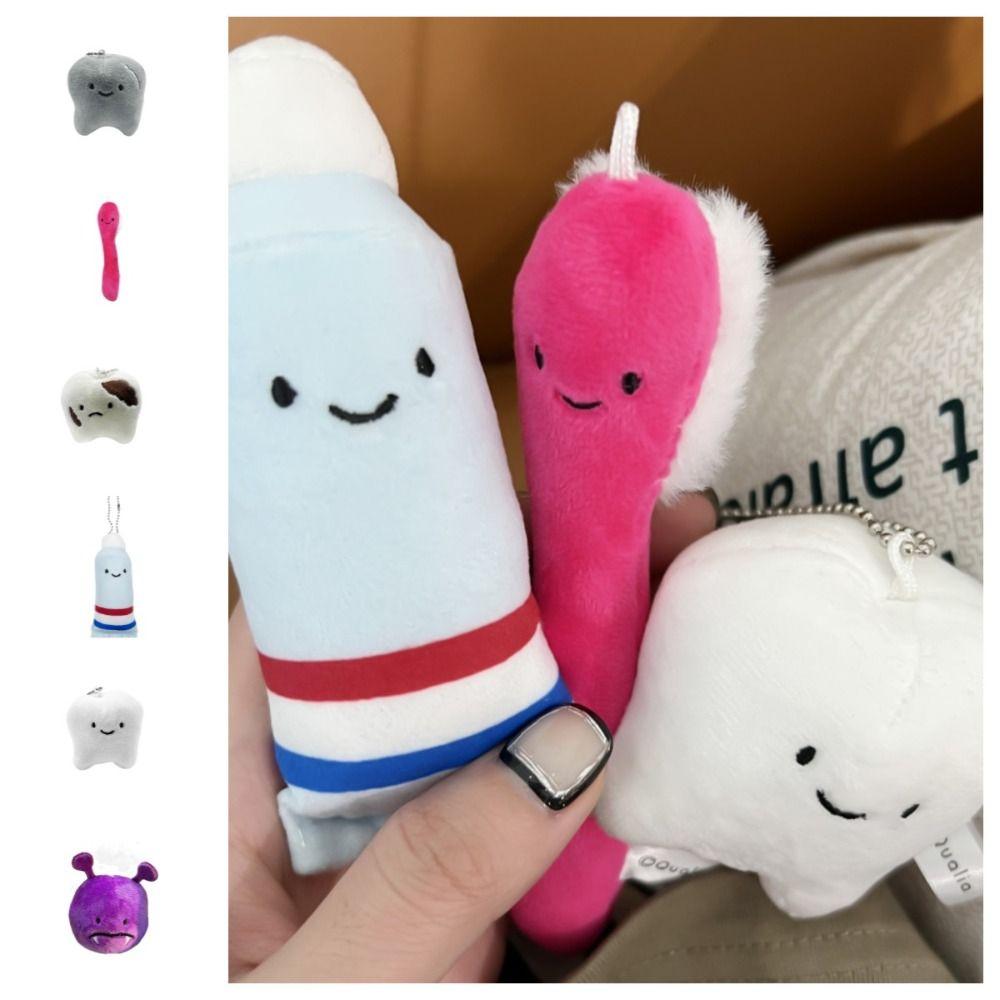 Soft Teeth Plush Keychain Plush Stuffed Care for Teeth Pendant Cute Unisex