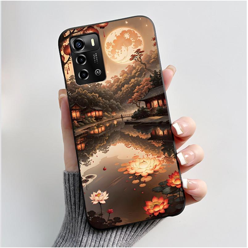 Чехол для смартфона ZTE Blade V40 Vita / V41, роскошный, милый, с кроликом, забавный, черный, корпус, мягкий силиконовый защитный чехол