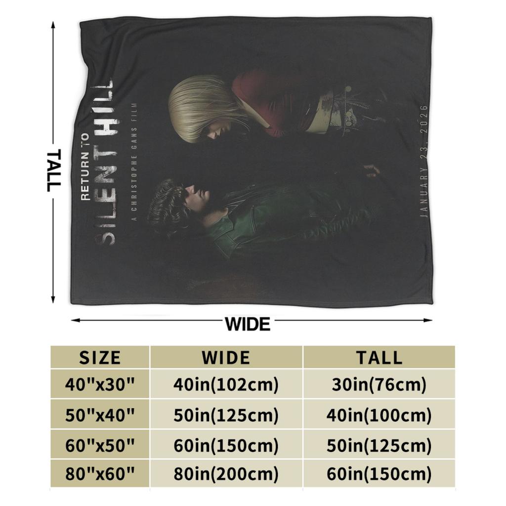 Return to Silent Hill Movie 2026 Blanket Lightweight Warm Throw Blankets for Couch 50x60 Inches Multiple Sizes Bedding Throws