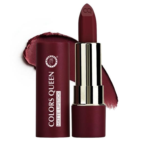 Colors Queen Lippie Creamy Matte Lipstick | Single Swipe Application& Highly Pigmented | Lightweight Lipstick for Women (18 - Rouge, 5g)