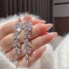 Новые массивные длинные серьги с кисточками со стразами для женщин, роскошные свадебные висячие серьги-бабочки, винтажные вечерние ювелирные изделия, подарок