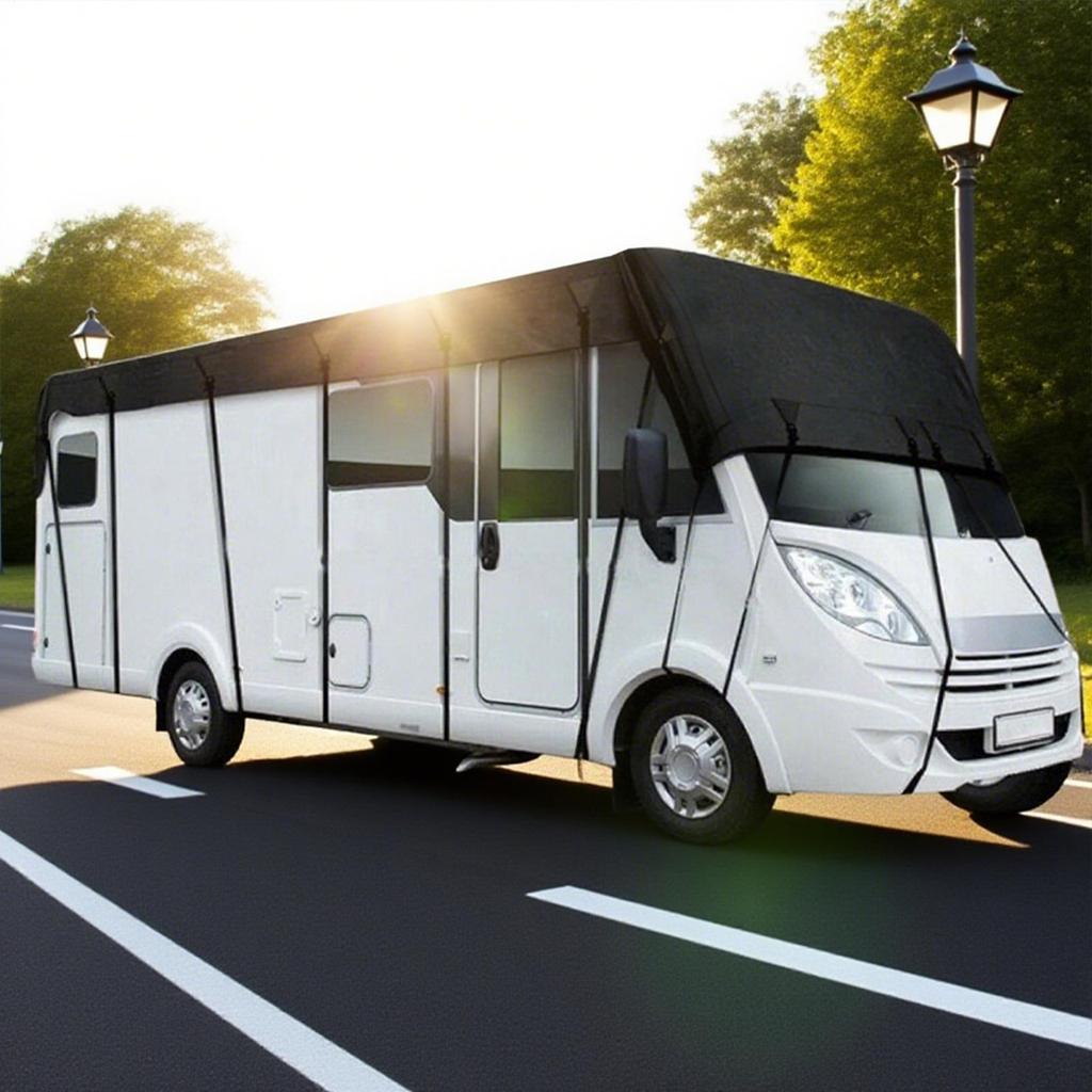 Тент для грузовика Водонепроницаемый Всепогодный Тент для прицепа для путешествий Автодом Защита от разрывов Тень 210D Защитник с сумкой для кемпинга Пляж Дождь