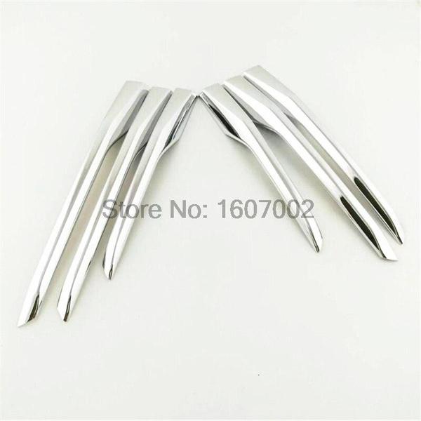 For Cadillac Xt5 2016 2017 ABS Chrome Glossy Front Fog Light Cover Trim Automobiles Replacement Accessory 6pcs / Set