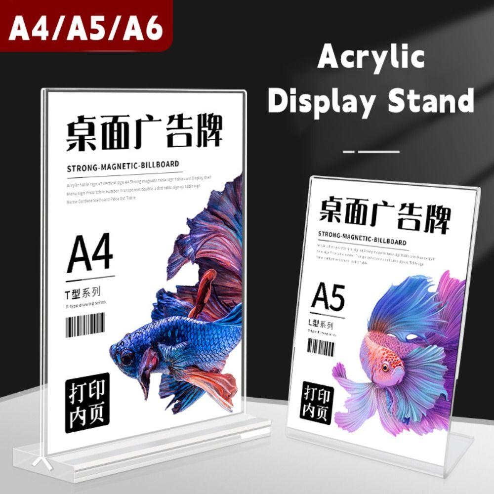 A4/A5/A6 Menu Stand Holder Double Side Clear Ad Frame High Quality Photo Holder  Hotel