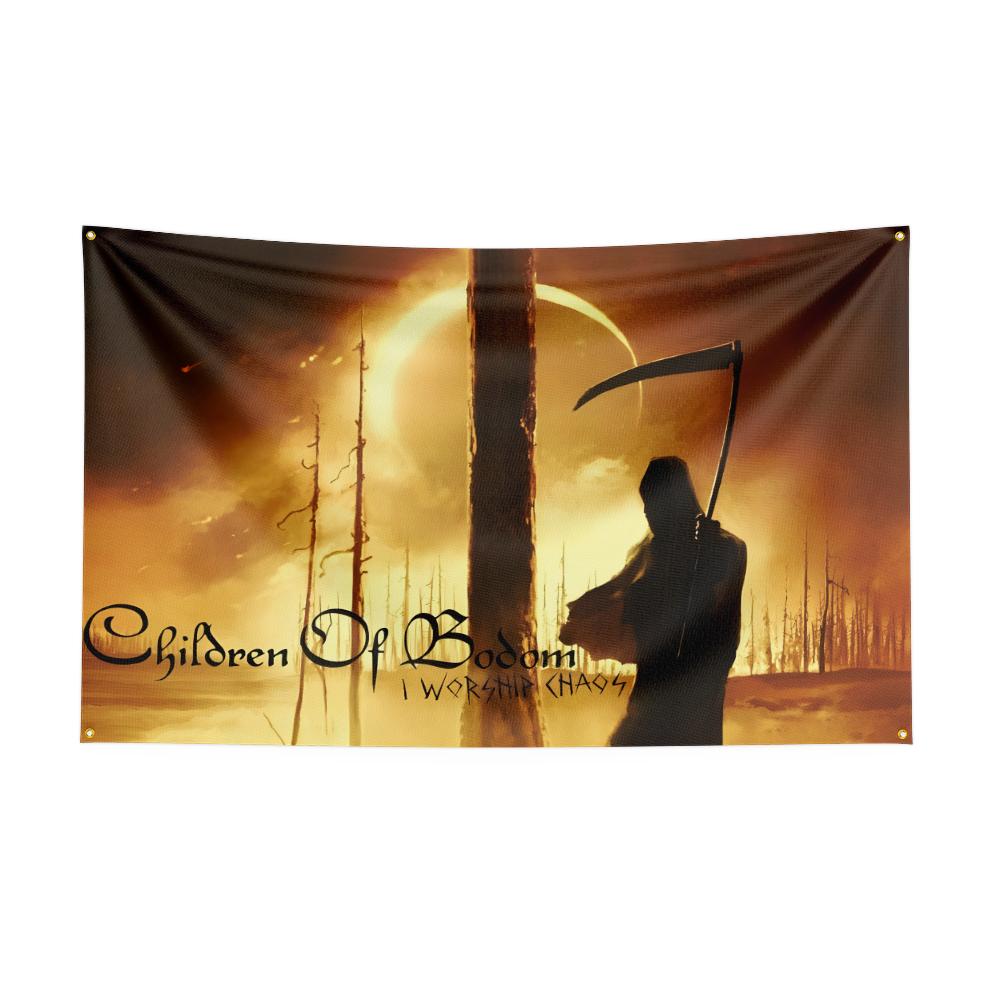 Флаг 3x5 футов C-Children of BodomS Хэви-рок-группа Полиэстер Цифровая печать Баннер для стены спальни Настенный ковер для улицы