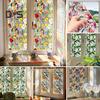 Flower Window Privacy Film Double-sided Stained Glass Rainbow Window Film Sun Blocking Static Covering Cling Sticker PVC Window Door Decorative