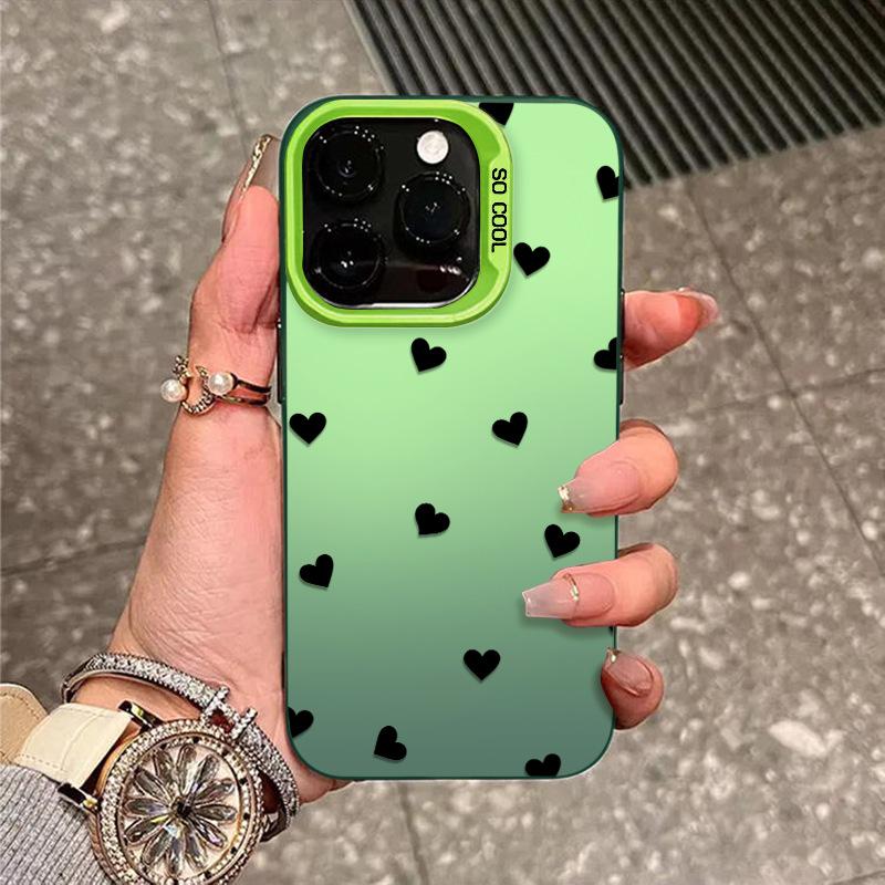 Любовь во весь экран Подходит для чехла для мобильного телефона Apple 16PROMAX IPhone 15 Жесткий чехол 14 Большое отверстие 13 Простой 12 Тренд 17