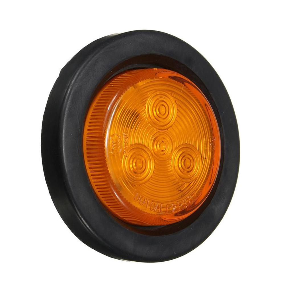 2 шт. 4 светодиодных мигающих фонаря для грузовика 10-30 В светодиодные габаритные огни для прицепа, тягача, проблесковый маячок, желтый, красный, для фургона, автобуса, автофургона