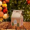 1 /30 Pcs Christmas Candy Gift Box with Tag Kraft Paper Cookie Snack Packing Bags 2025 Xmas Party Home Decoration New Year