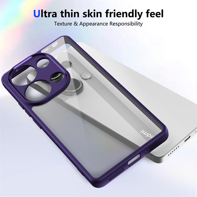 Роскошный Противоударный Прозрачный Чехол для Телефона Для Xiaomi Poco M6 Pro 4G M5s X5 X6 X7 F6 F7 Pro C65 C75 Силиконовый Бампер Броня Жесткая ПК Крышка