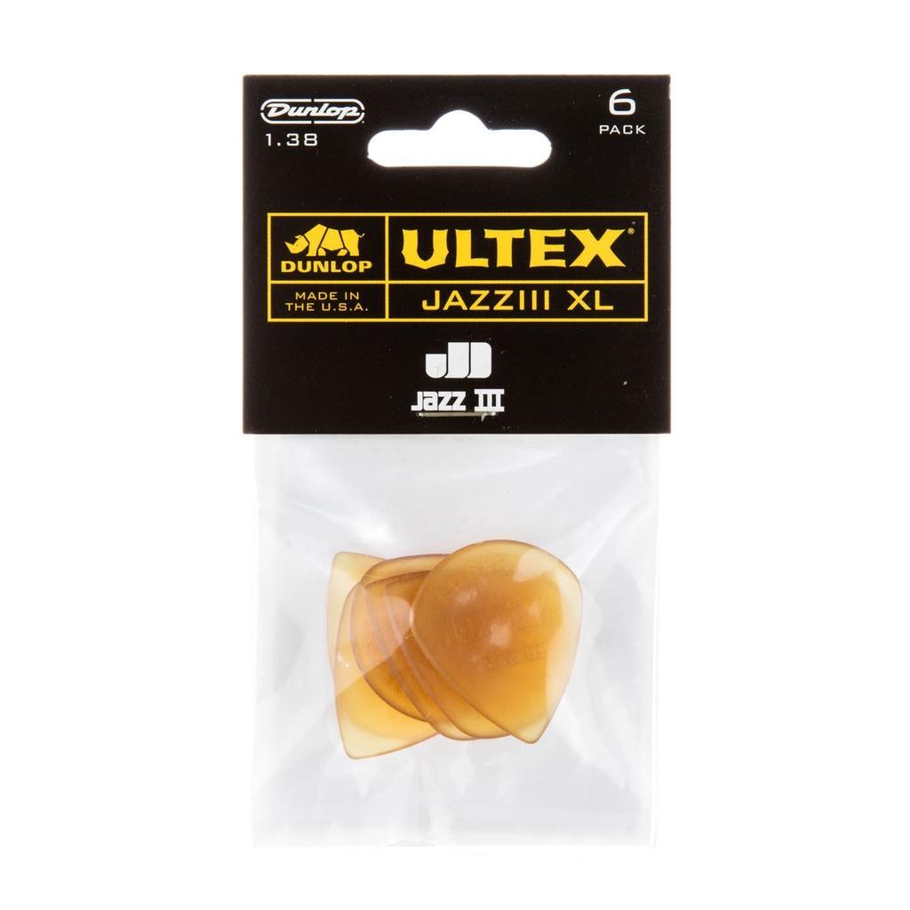 JIM DUNLOP Ultex Jazz III XL Guitar Pick x 6 pieces 1.38mm