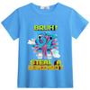 Available: StealABrainrot Kids' Summer Round-Neck Light Short Sleeve T-shirt 63301