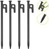 Tent Stakes Heavy Duty Metal Tent Pegs for Camping Steel Tent StakesUnbreakable and Inflexible Black