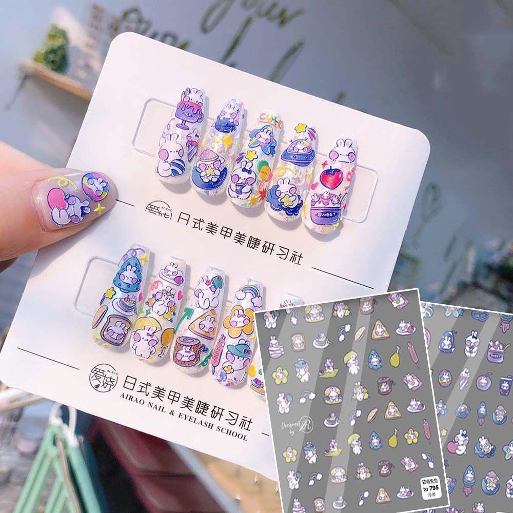 Decal Bunny Adhesive Earth Manicure Accessories Nail Art Sticker DIY Nail Art Nail Art Decoration