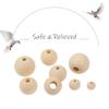 100pcs Round Wood Bead 10-20mm Macrame Bead DIY Craft Loose Spacer Beads  Jewelry Making