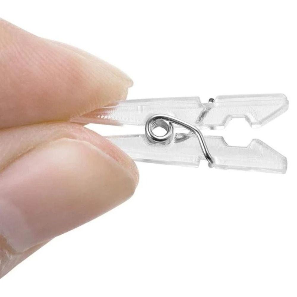 50PCS/lot Transparent Mini Clips Multi-size Wall Clips High Quality Hanging Peg