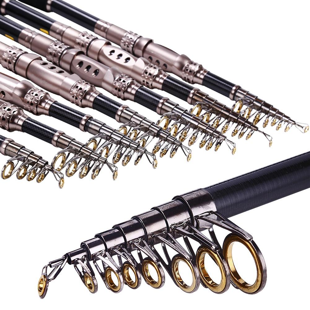 1.5M -3.3M Portable Telescopic Fishing Rod Carbon Fiber Travel Portable Super Hard Fishing Pole