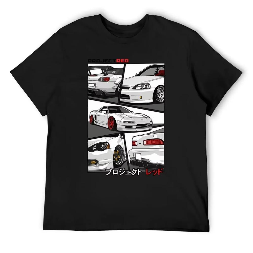 S2k Integra Nsx Jdm T-Shirt for Men Automotive Sportcar Japan Drift Vehicle Novelty Pure Cotton Tee Shirt T Shirt Printed