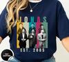 Футболка для фанатов Jonas Brothers, Ретро-футболка с туром Jonas Brothers, Унисекс-футболка с графикой-коллажем группы