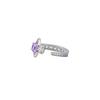 Vivienne Westwood Maitena Saturn Shape Rhinestone Oval Open-Cut Cubic Zirconia Ring Unisex rings Silver 8050889596783