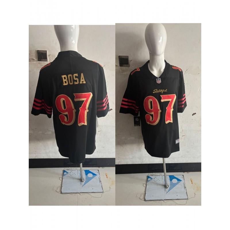 Mens NFL San Francisco 49ers Short Sleeve Jersey Embroidered Team Apparel Fan Wear Sports Gear