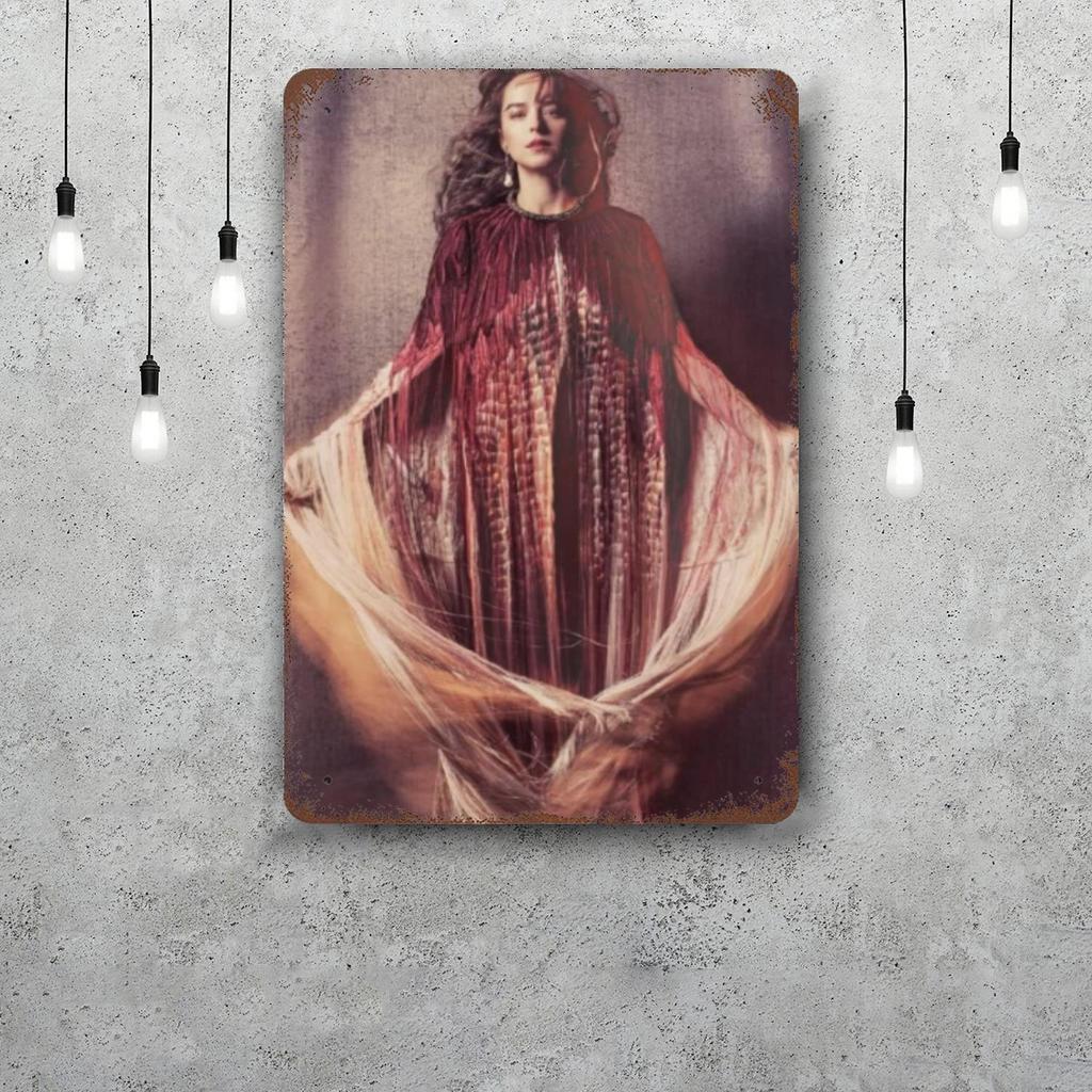 Dakota Johnson Vintage Metal Tin Signs Posters Decor Retro Metal Plaque Wall Art Decor for Garage Bar