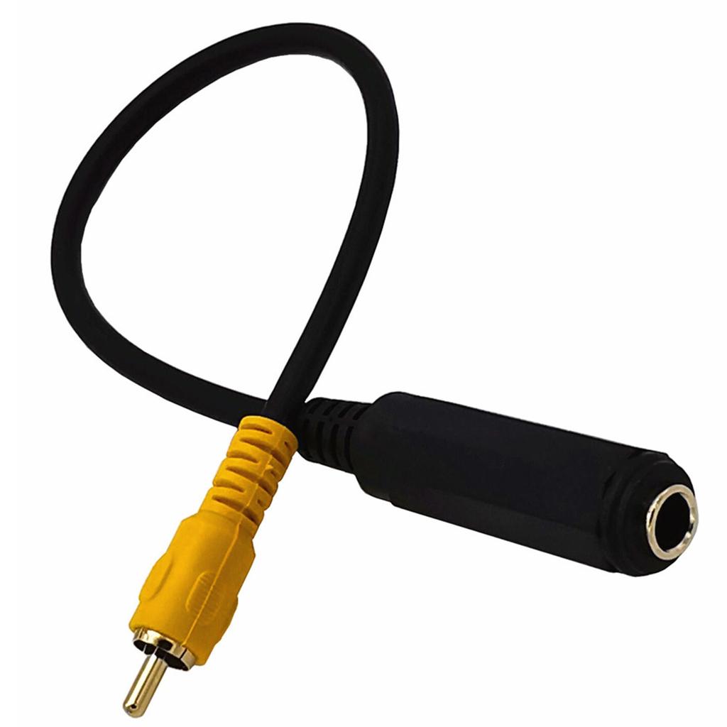 30cm/11.81" 6.35mm 1/4" Female Stereo TRS Jack To Mono RCA Male Aux Cord Line Audio Extension Adapter Cable Wire