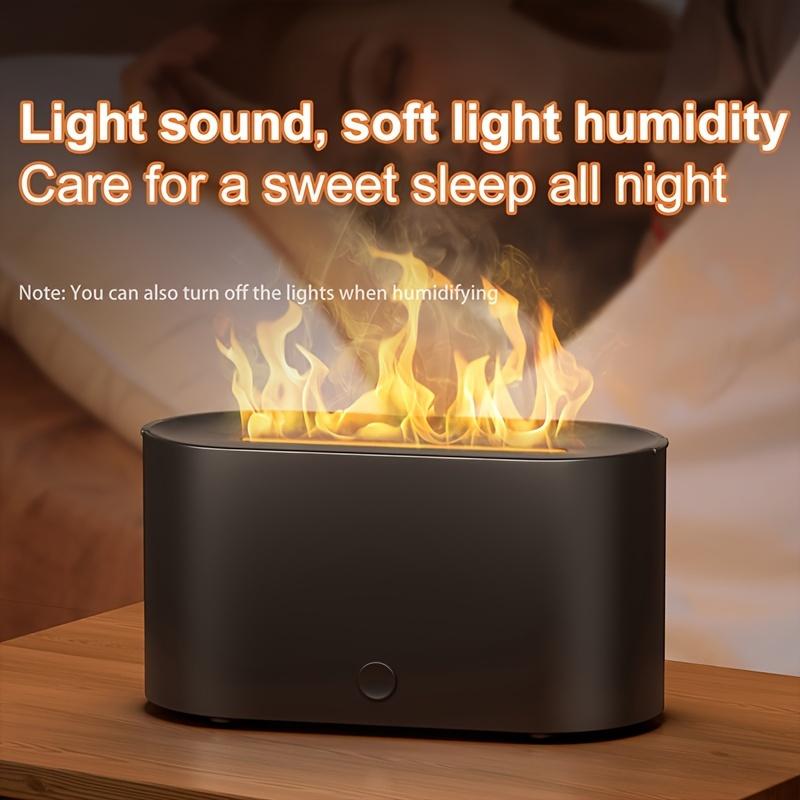 New Flame Air Humidifier Aroma Diffuser 160mL Ultrasonic Cool Mist Maker Fogger Led Essential Oil Simulation Flame Lamp Difusor